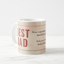 Akvarell Bästa Pappa Meddelande Fars Dag Foto Kaffemugg