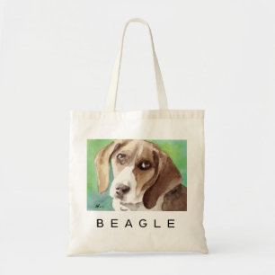 akvarell Beagle Porträtt Tygkasse