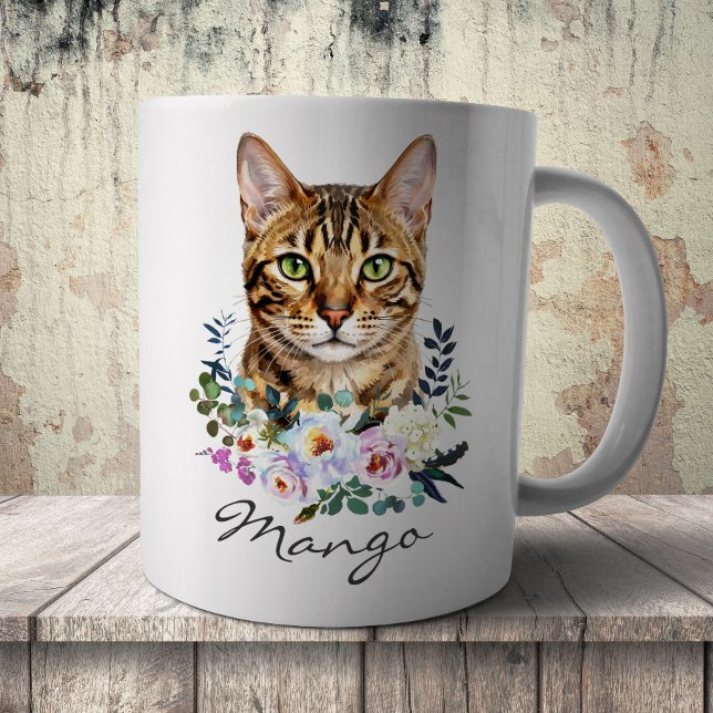 Akvarell Bengalisk katt Kaffemugg (Skapare uppladdad)