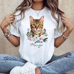 Akvarell Bengalisk katt T Shirt