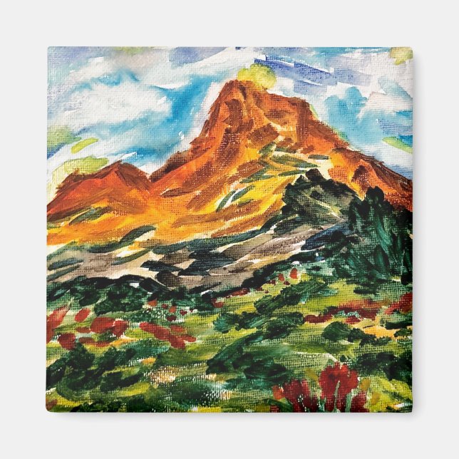 Akvarell berg magnet (Framsidan)
