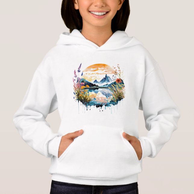 Akvarell bergslandskap t shirt (Framsida)