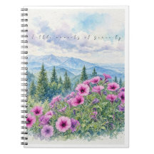 Akvarell Bergvildblommor och Stillhet