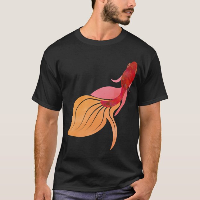 Akvarell Bettafisk T Shirt (Framsida)