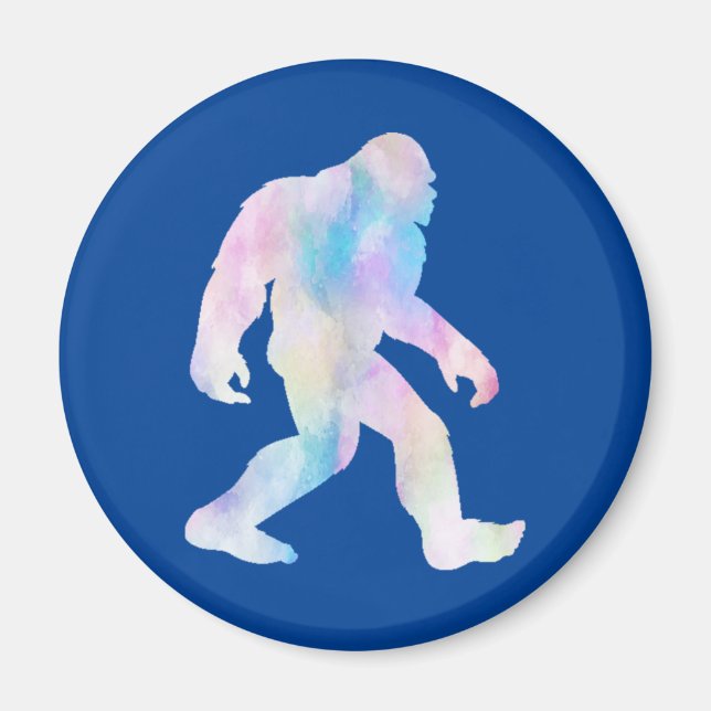 Akvarell Bigfoot Magnet (Framsidan)