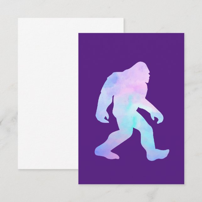 Akvarell Bigfoot Tack Kort (Fram/baksida)