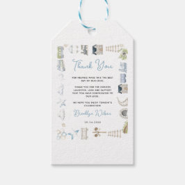Akvarell Blå Elefant | Pojkarnas Baby Shower Presentetikett