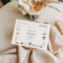 Akvarell Blå Elefant | Pojkarnas Baby Shower