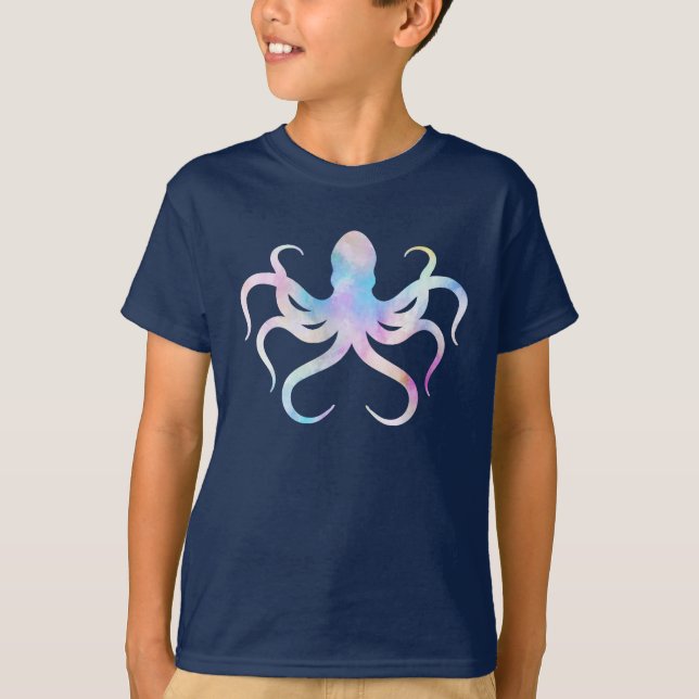 Akvarell bläckfisk t shirt (Framsida)
