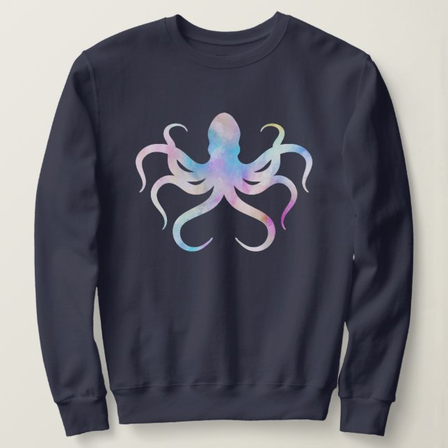Akvarell bläckfisk   t shirt (Design framsida)