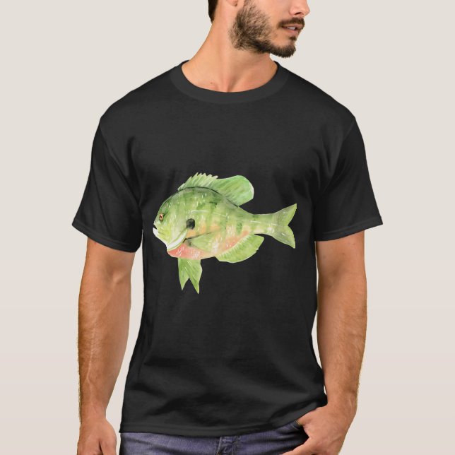 Akvarell Blågylle Fisk T Shirt (Framsida)
