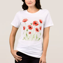 Akvarell blomillustration t shirt