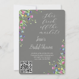 Akvarell Blomkruka Bröllopsdusch Trädgårdsfest Inbjudningar