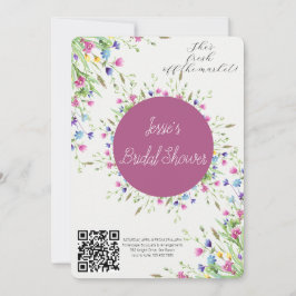 Akvarell Blomkruka Bröllopsdusch Trädgårdsfest Inbjudningar