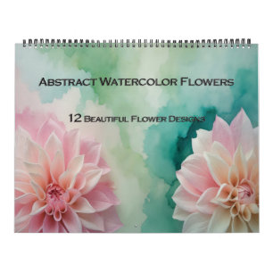 Akvarell Blomma Abstrakt Kalender