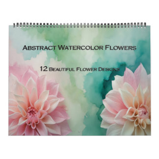 Akvarell Blomma Abstrakt Kalender