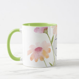 akvarell blomma redigerbar mugg