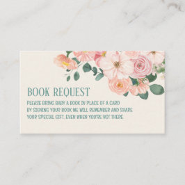 Akvarell Blommig Boho barnkalas Bok Begäran Tilläggskort