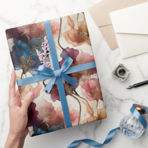 Akvarell Blommig Exklusiv Presentpapper