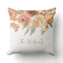 Akvarell Blommig Familj NAMN Nygifta Höst Konst