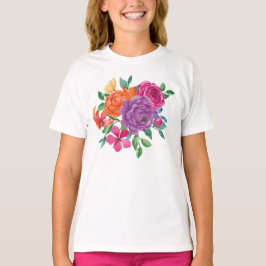 Akvarell Blommig Fiesta T Shirt