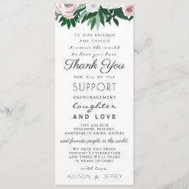 Akvarell Blommig Grön Dukning Tack Inbjudningar