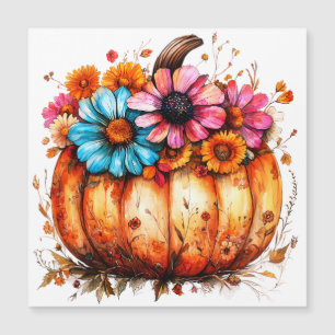 Akvarell Blommig Höstpumpa