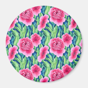 Akvarell Blommig Magnet