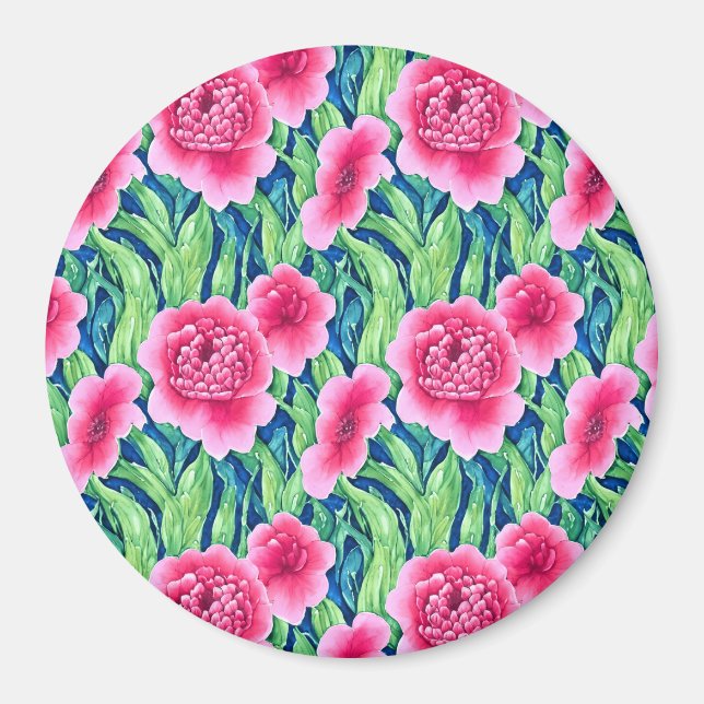 Akvarell Blommig Magnet (Framsidan)