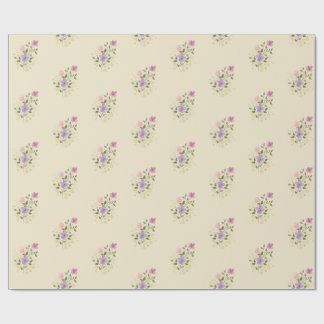 Akvarell Blommig Mjuk Minimalistisk Vintage Stil Presentpapper