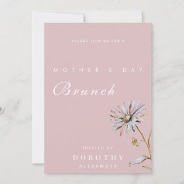 Akvarell Blommig Morsdagsbrunch Inbjudningar