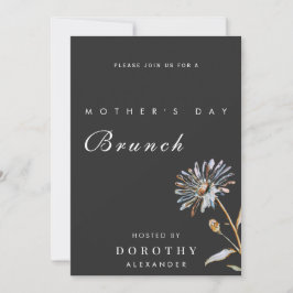 Akvarell Blommig Morsdagsbrunch Inbjudningar