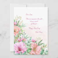 Akvarell Blommig Namnsdagskort
