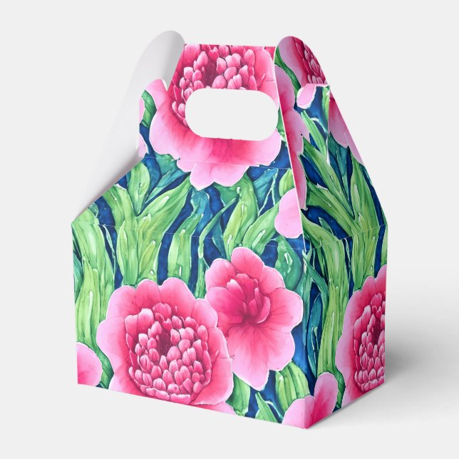 Akvarell Blommig Presentlåda (Framsidan Sidan)
