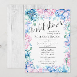 Akvarell Blommig Rustik Bondgård Bröllopsdusch Inbjudningar
