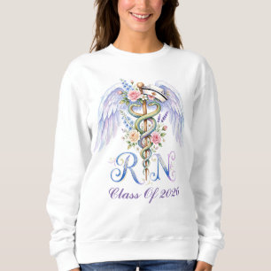 Akvarell Blommig Sjuksköterska Vingar Anpassat Nam T Shirt