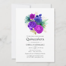 Akvarell Blommig Spansk Mardi Gras Quinceañera