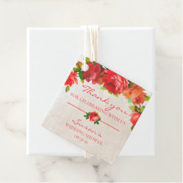 Akvarell Blommig Tacksamt-Kort Gåvor Etiketter