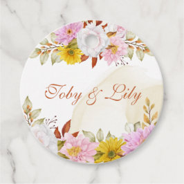 Akvarell Blommiga blad Gåvor Etiketter