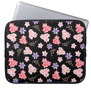 Akvarell Blommönster Laptop Fodral