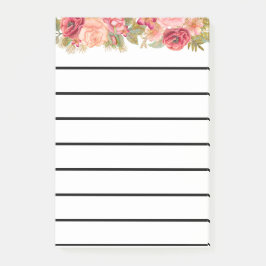 Akvarell Blommönster Post-it Block