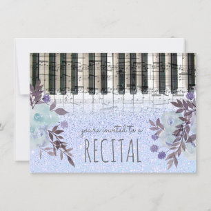 akvarell blommor musik konsert inbjudningar