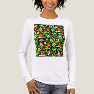 Akvarell Blommor Och Frukt Blommig Mönster-23768 T Shirt