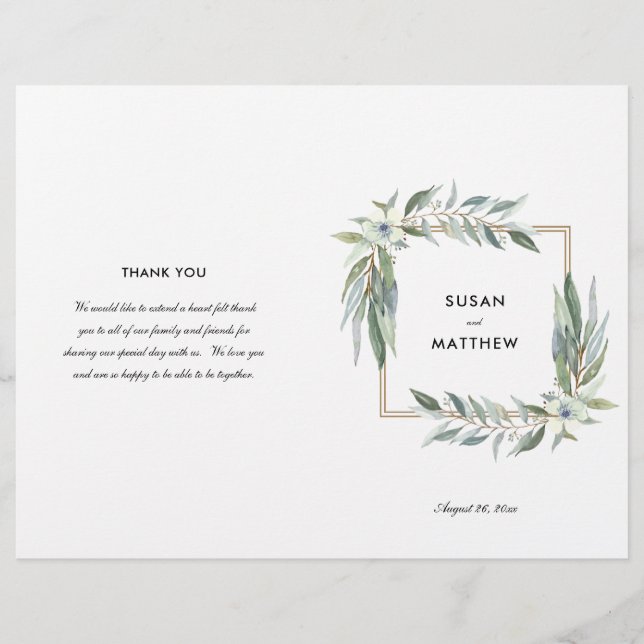 Akvarell Blommor och Grönt, Vikt Program (Framsidan)