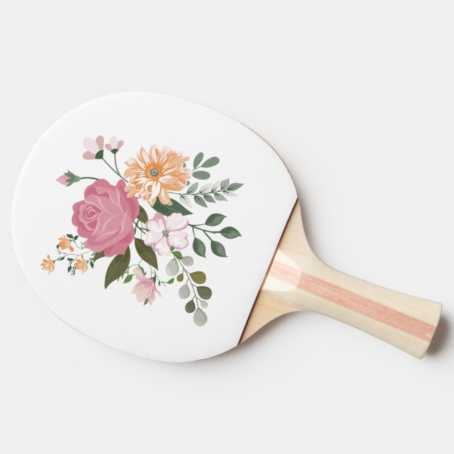 Akvarell blommor pingisracket (Sidan)