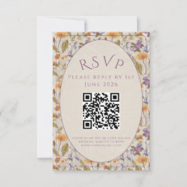 Akvarell Blommor - RSVP-kort OSA Kort