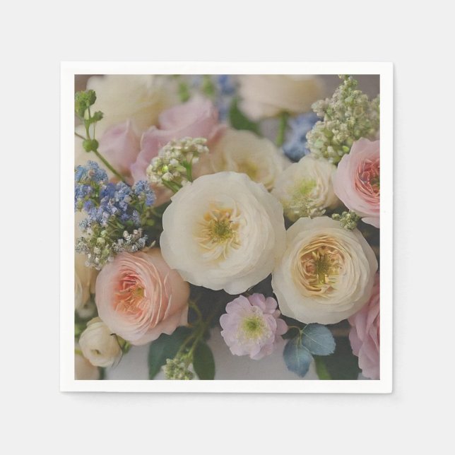 akvarell blomsterpappersservetter pappersservett (Framsidan)