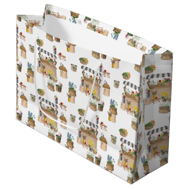 Akvarell Blomsterstånd för Bondens Marknad (Framsidan Vinklad)