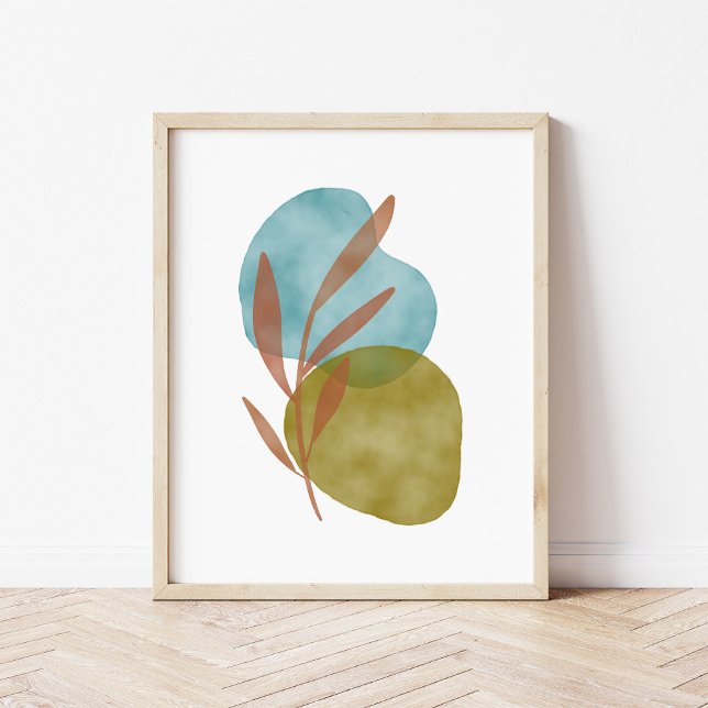 Akvarell Boho Abstrakt Formkonst Poster (Skapare uppladdad)