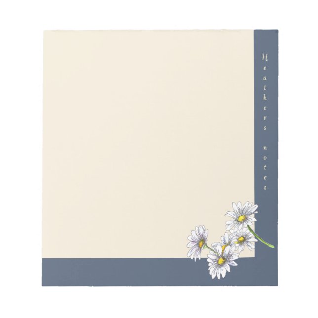 Akvarell Boho Blommig Tusenskönast Julpresent Anteckningsblock (Framsida)